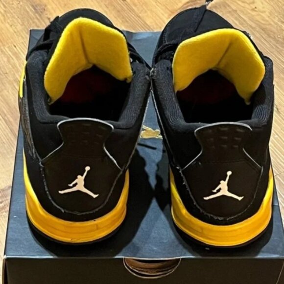 Air Jordan Retro 4 Thunders Black/Yellow '12 - Picture 4 of 4